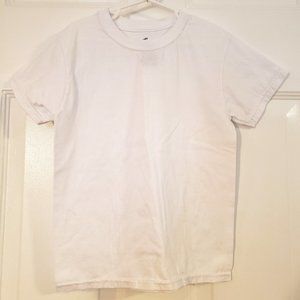 BOYS HANES UNDERSHIRT T-SHIRT (2) - WHITE - MEDIUM - RN# 15763
